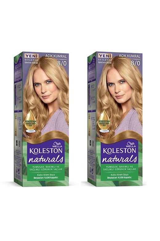 wella koleston RT-RYL-2KLN120-80-1 Naturals Saç Boyası Açık Kumral 8/0 2X Paket