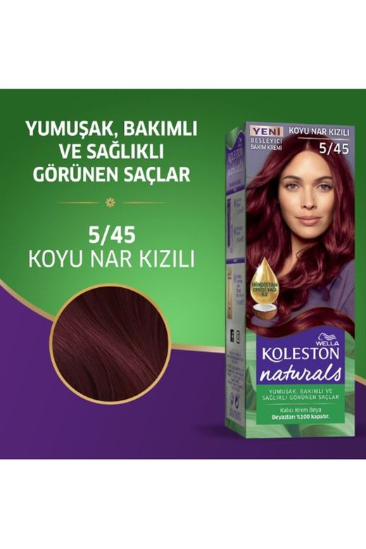 wella koleston RT-RYL-2KLN121-545-1 Naturals Saç Boyası Koyu Nar Kızılı 5/45 2X Paket