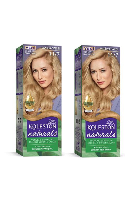 wella koleston RT-RYL-3KLN201-117 Naturals Saç Boyası Vanilya Sarısı 11/7 2X Paket