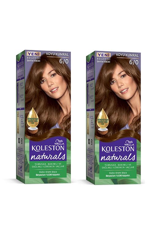 wella koleston RT-RYL-3KLN208-60 Naturals Saç Boyası Koyu Kumral 6/0 2X Paket
