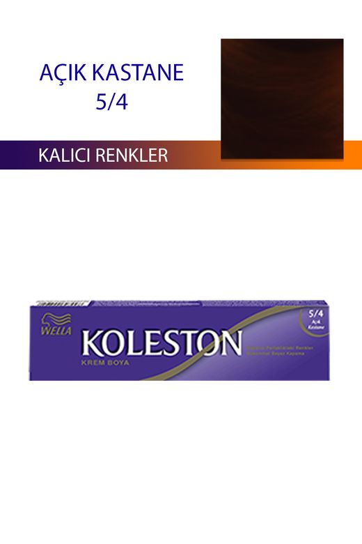 wella koleston RT-RYL-3KLT309-54 Single Tüp Boya Saç Boyası Açık Kestane 5/4