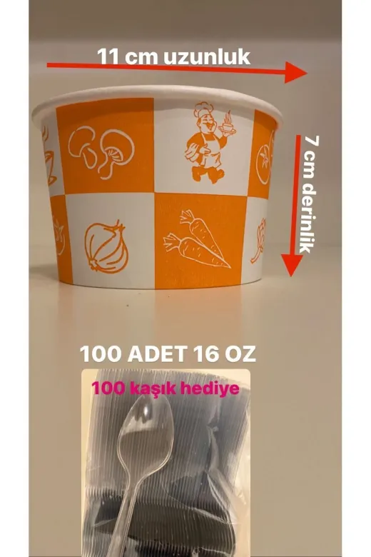 wellpack 16ozCorba Çorba Kasesi 16 Oz Kapaklı 100Ad