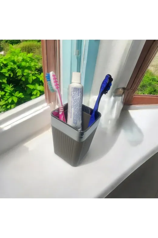 WESPA stlmksslmsssslmnbbb Banyo Seyi 3 Lu Sabunluk Dis Fircaligi Sivi Sabunluk