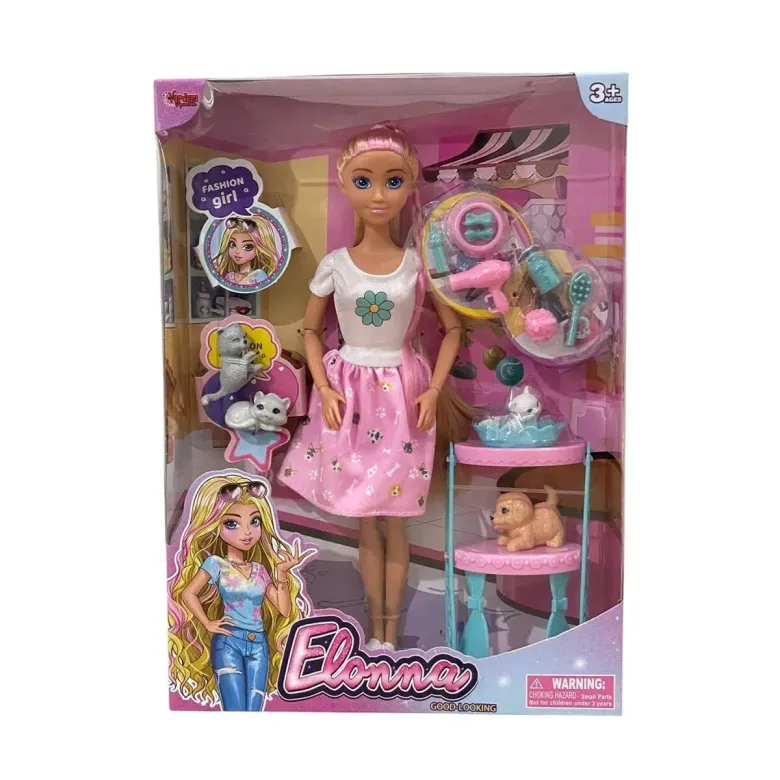 WG66962 -Vardem Kutulu Pet Shop Bebek Set 11,5 inç