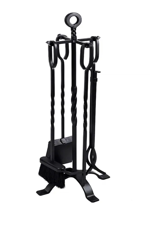 WOODSHUT SGSS-38006 5 Li İthal Metal Ferforje Şömine - Soba Maşa Takımı Aksesuar Seti