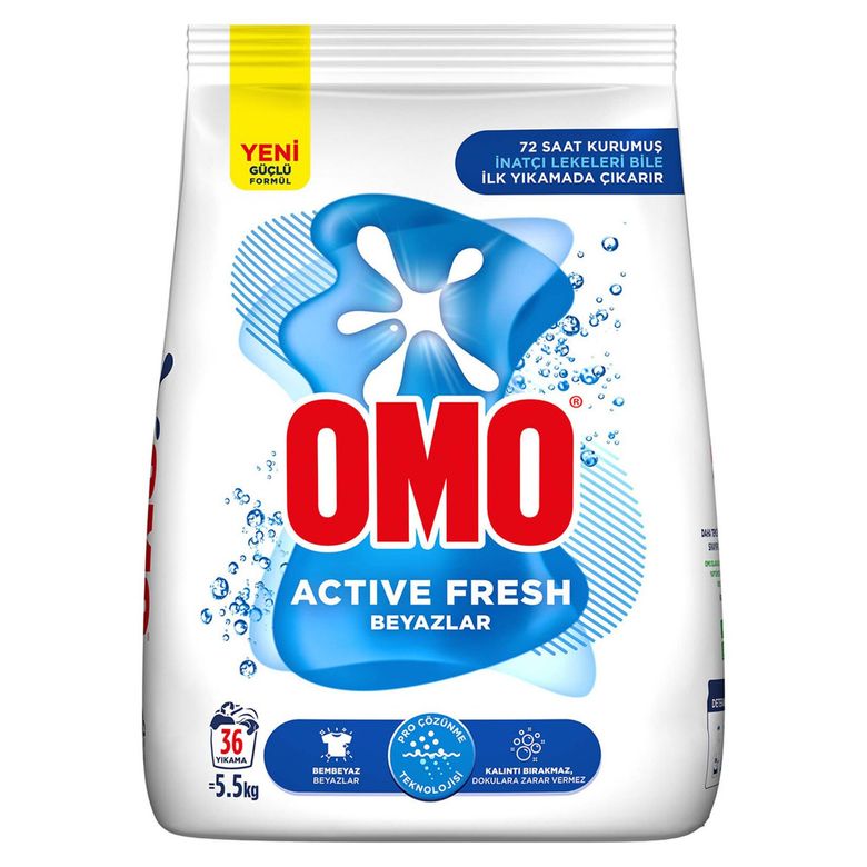 xByTrquCH9 Omo Active Fresh Beyazlar Toz Deterjan 36 Yıkama 5.5 Kg