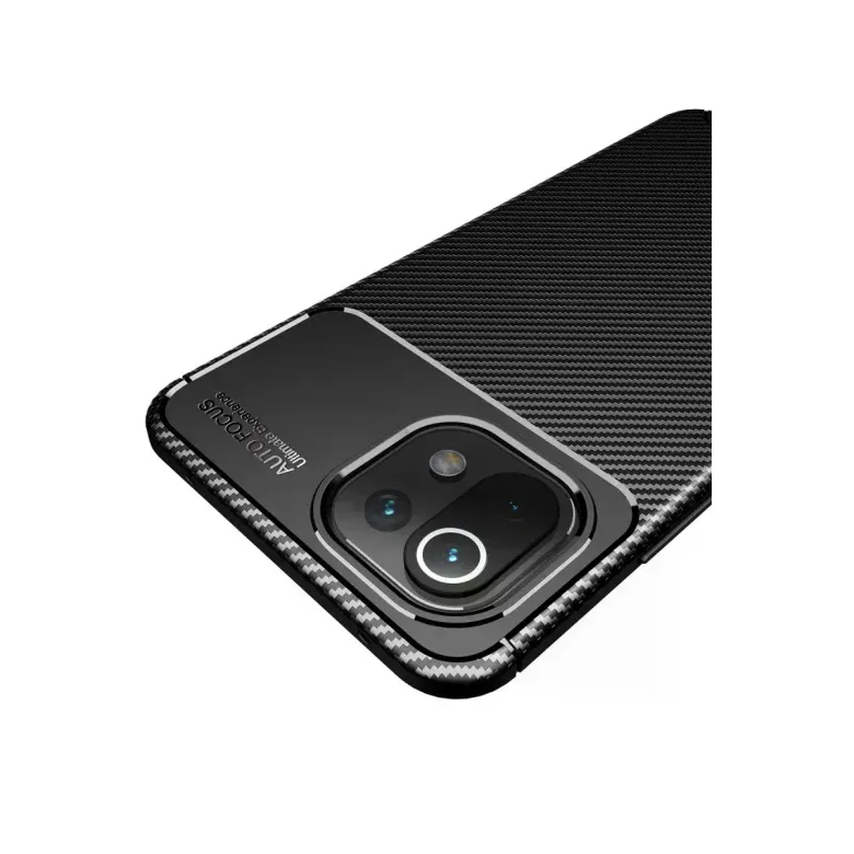 Xiao 11 Lite Kılıf Auto Focus Karbon Kapak - Siyah