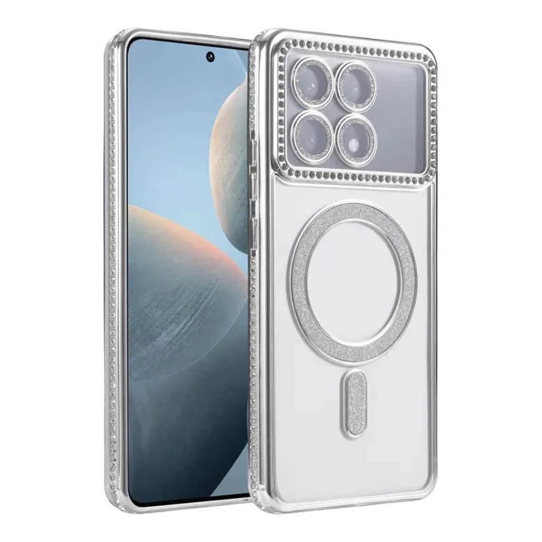Xiao Poco X6 Pro Joke Simli Magneticsafe Kılıf - Gümüş