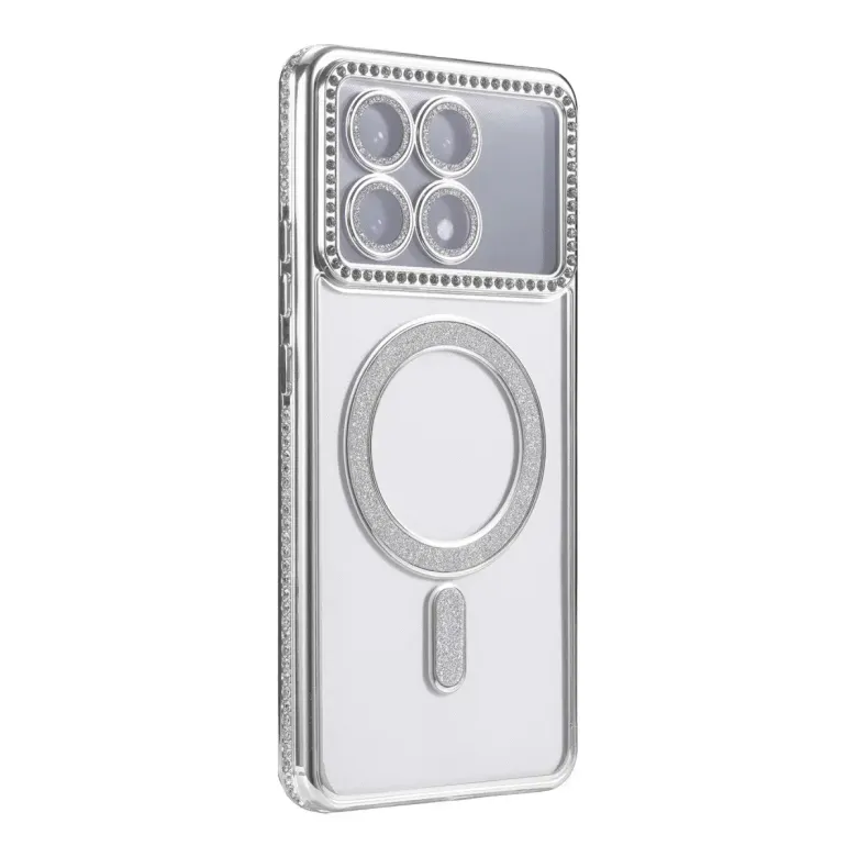 Xiao Poco X6 Pro Joke Simli Magneticsafe Kılıf - Gümüş