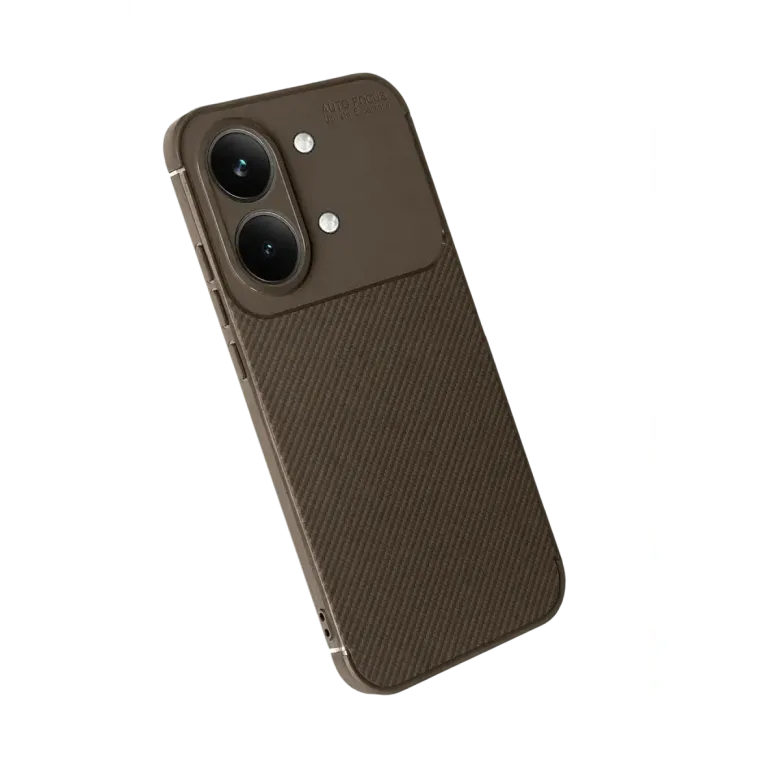 Xiao Poco X8 Pro Max Auto Focus Karbon Kapak - Kahverengi