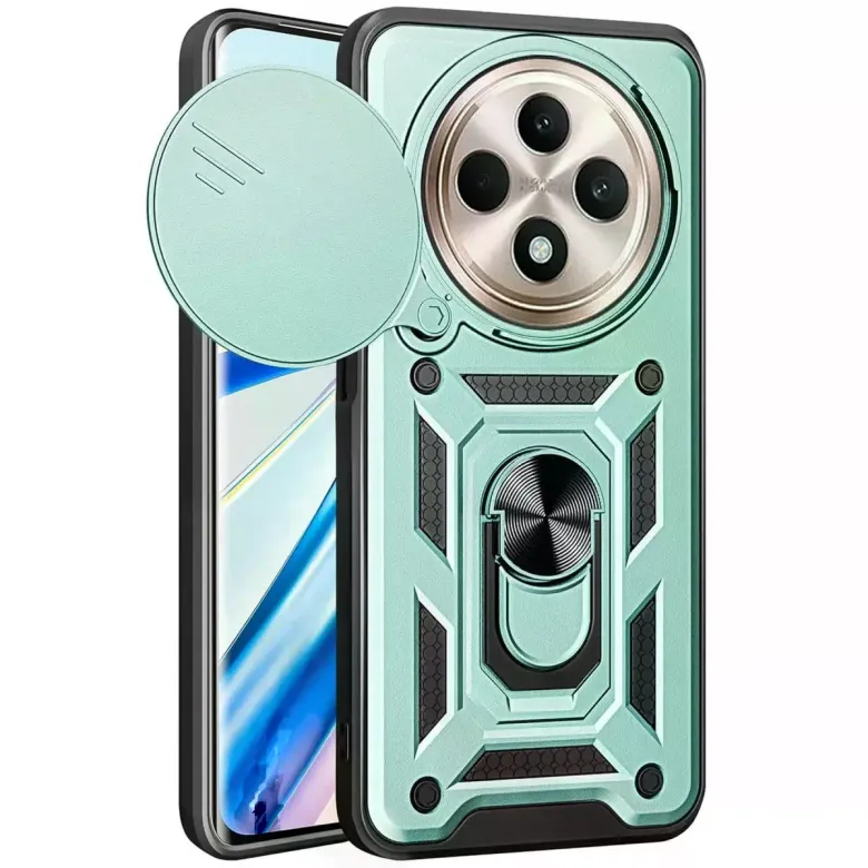 Xiao Red 14c Kılıf Pars Lens Yüzüklü Silikon - Yeşil