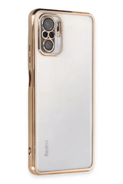 Xiao Red Note 10 Kılıf Razer Lensli Silikon - Gold