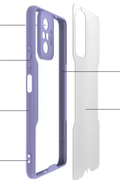 Xiao Red Note 10 Pro Kılıf Platin Silikon - Lila