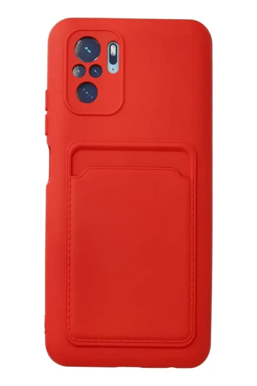 Xiao Red Note 10S Kılıf Kelvin Kartvizitli Silikon - Kırmızı