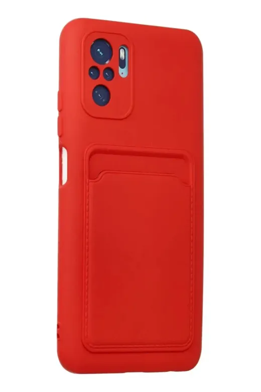 Xiao Red Note 10S Kılıf Kelvin Kartvizitli Silikon - Kırmızı