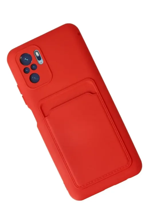 Xiao Red Note 10S Kılıf Kelvin Kartvizitli Silikon - Kırmızı