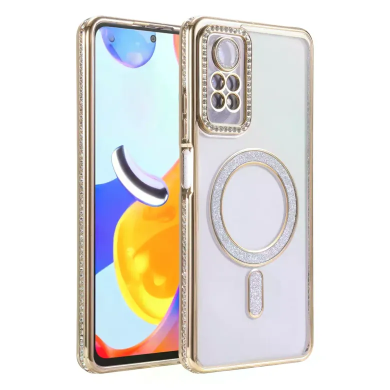 Xiao Red Note 12 Pro 4g Joke Simli Magneticsafe Kılıf - Gold