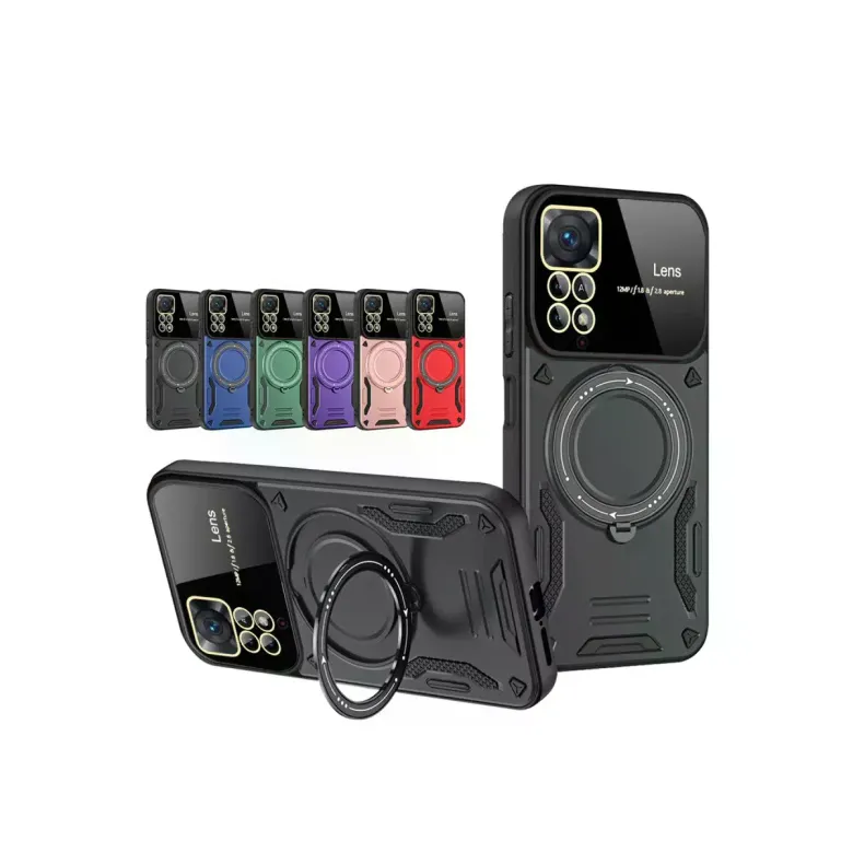 Xiao Red Note 12 Pro 4g Kılıf Joy Lens Standlı Kapak - Kırmızı