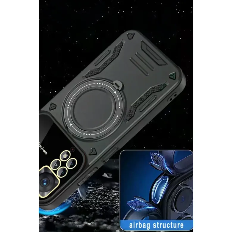 Xiao Red Note 12 Pro 4g Kılıf Joy Lens Standlı Kapak - Kırmızı