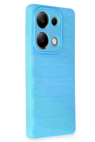 Xiao Red Note 13 Pro 4G Kılıf Bibercas Silikon Kapak - Mavi