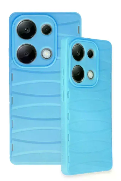 Xiao Red Note 13 Pro 4G Kılıf Bibercas Silikon Kapak - Mavi