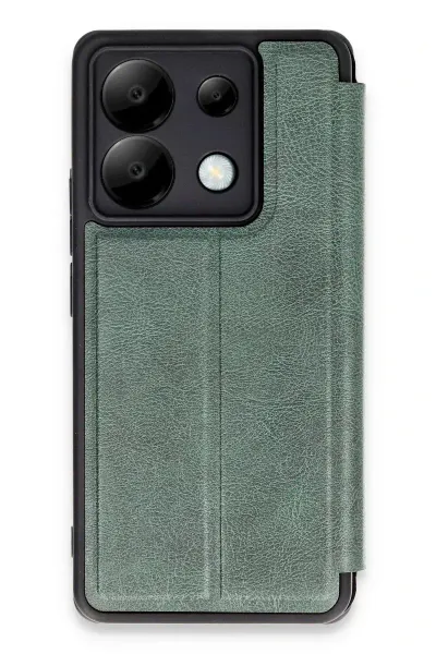 Xiao Red Note 13 Pro 5G Kılıf Flip Cover - Koyu Yeşil