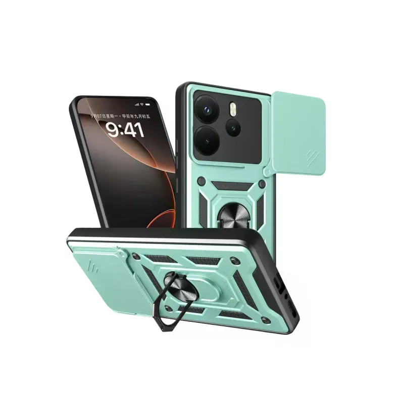 Xiao Red Note 14 4g Pars Lens Yüzüklü Silikon - Yeşil