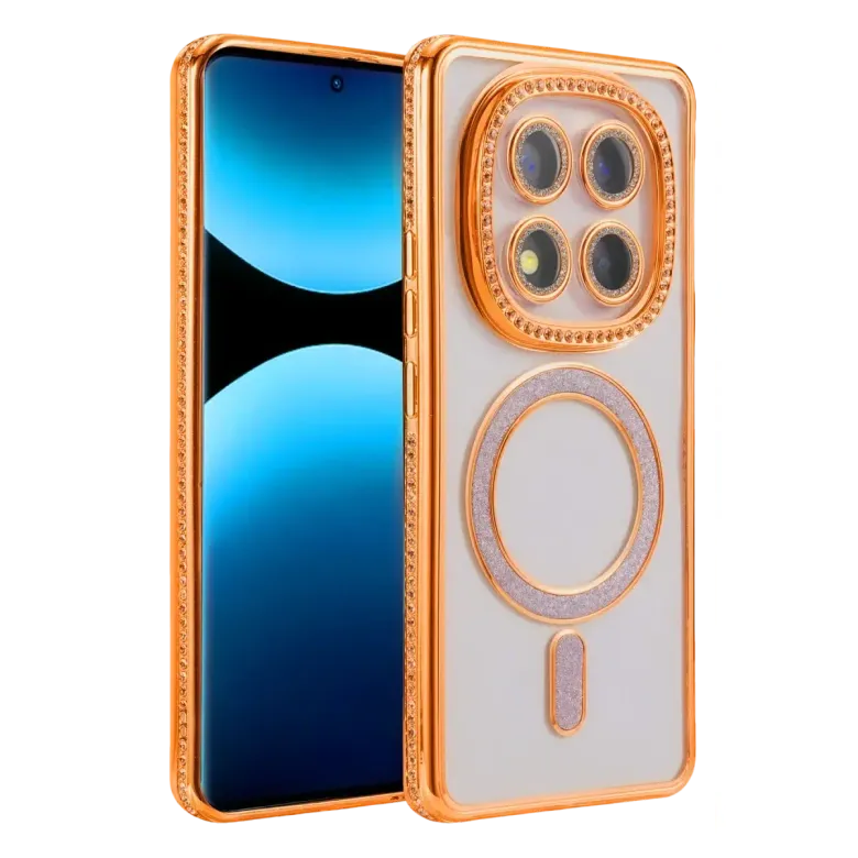Xiao Red Note 15 Pro 4g Joke Simli Magneticsafe Kılıf - Turuncu
