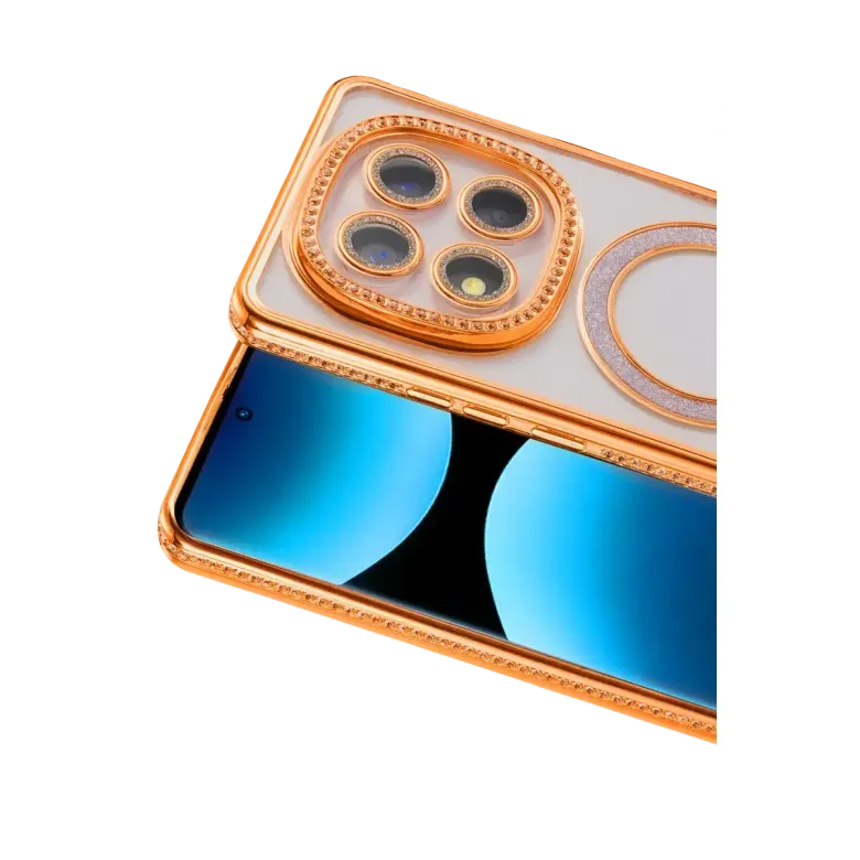 Xiao Red Note 15 Pro 4g Joke Simli Magneticsafe Kılıf - Turuncu
