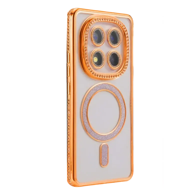 Xiao Red Note 15 Pro 4g Joke Simli Magneticsafe Kılıf - Turuncu