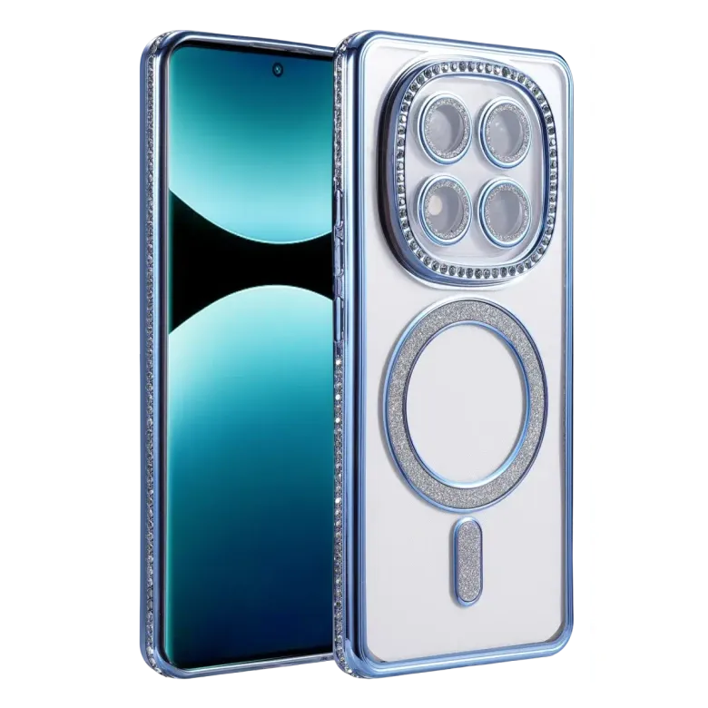 Xiao Red Note 15 Pro Plus 5g Joke Simli Magneticsafe Kılıf - Mavi