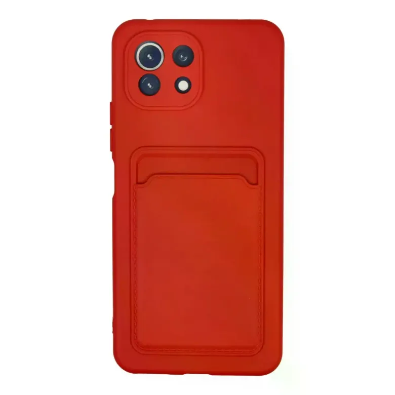 Xiaomi Mi 11 Kılıf Kelvin Kartvizitli Silikon - Kırmızı