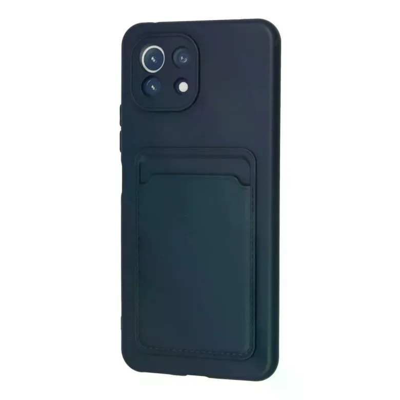 Xiaomi Mi 11 Kılıf Kelvin Kartvizitli Silikon - Lacivert