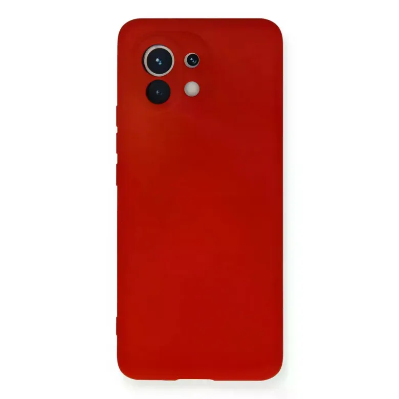 Xiaomi Mi 11 Kılıf Nano içi Kadife Silikon - Kırmızı