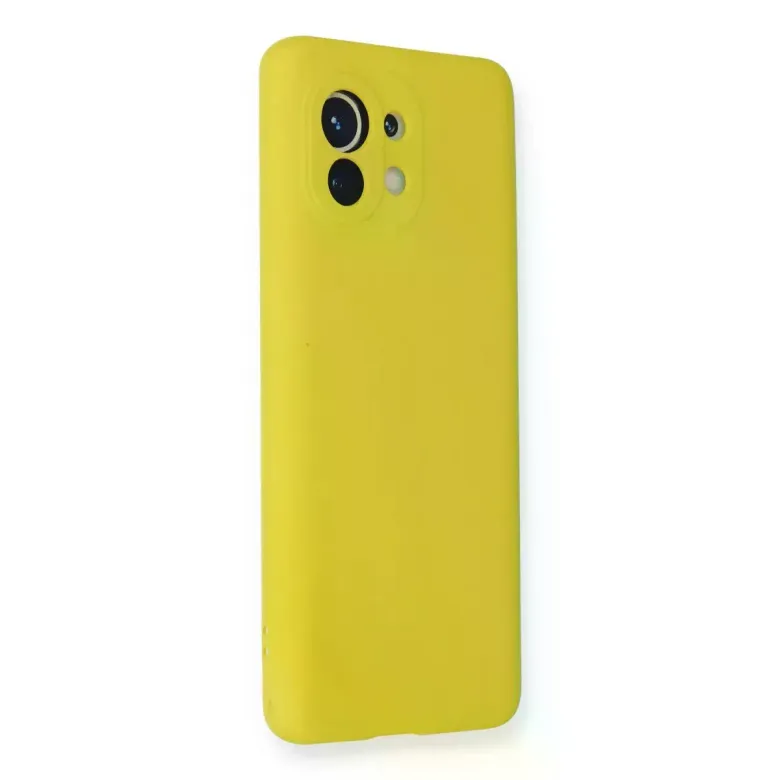 Xiaomi Mi 11 Kılıf Nano içi Kadife Silikon - Sarı