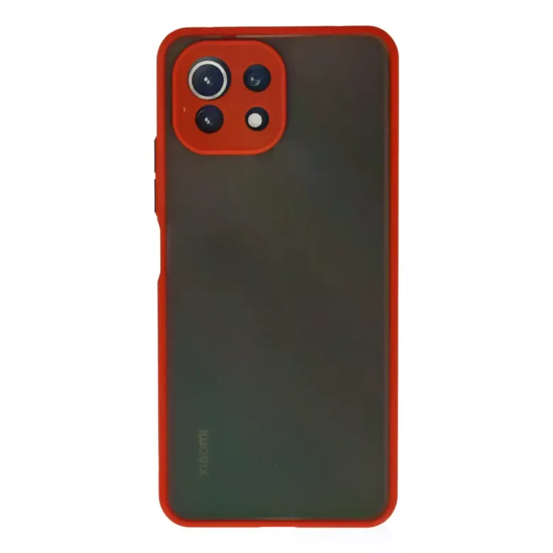 Xiaomi Mİ 11 Lite Kılıf Montreal Silikon Kapak - Kırmızı