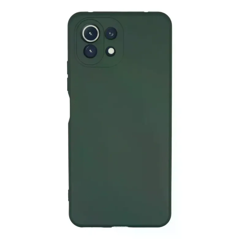 Xiaomi Mİ 11 Lite Kılıf Nano içi Kadife Silikon - Koyu Yeşil