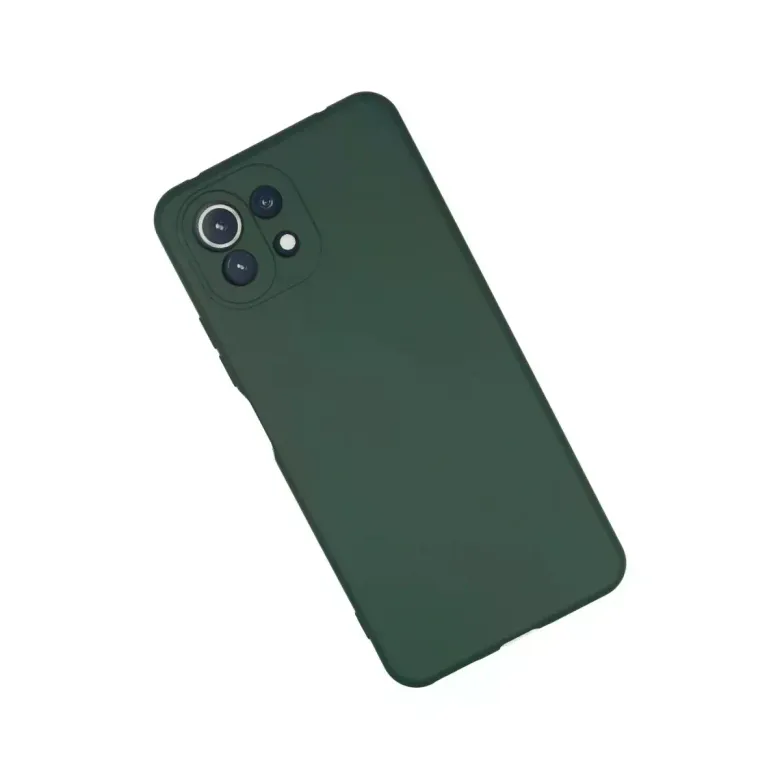 Xiaomi Mİ 11 Lite Kılıf Nano içi Kadife Silikon - Koyu Yeşil