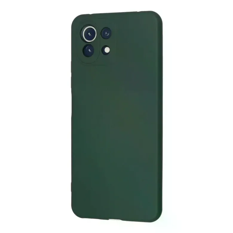 Xiaomi Mİ 11 Lite Kılıf Nano içi Kadife Silikon - Koyu Yeşil