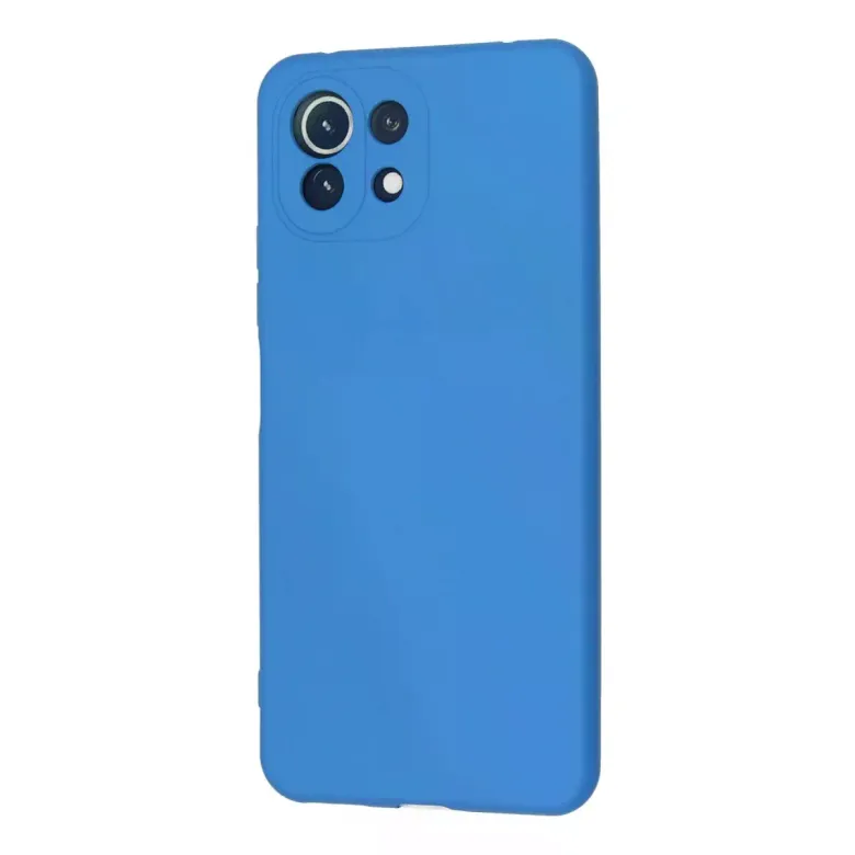 Xiaomi Mİ 11 Lite Kılıf Nano içi Kadife Silikon - Mavi