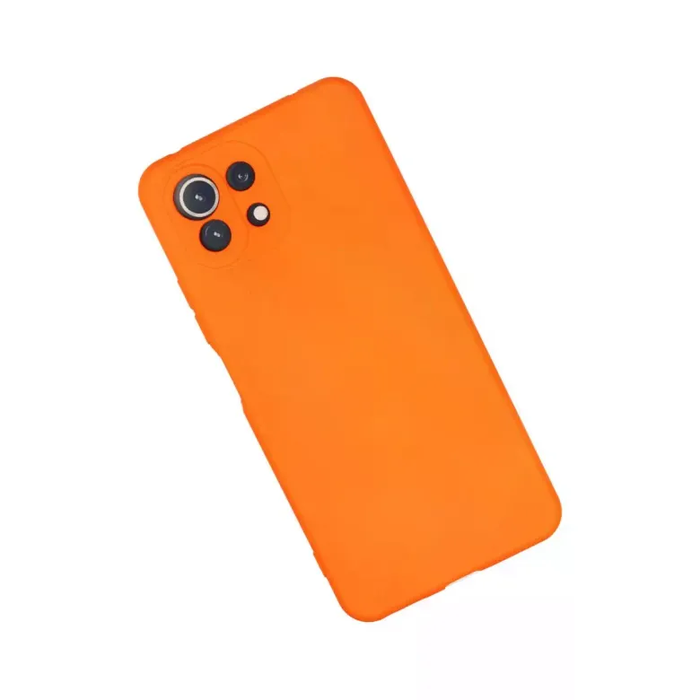 Xiaomi Mİ 11 Lite Kılıf Nano içi Kadife Silikon - Turuncu