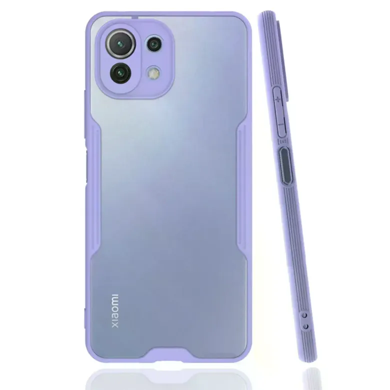 Xiaomi Mİ 11 Lite Kılıf Platin Silikon - Lila