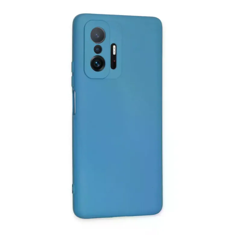 Xiaomi Mi 11t Pro Kılıf Nano İçi Kadife Silikon - Mavi