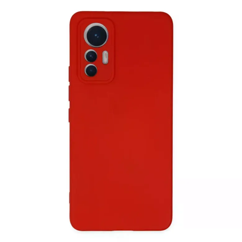 Xiaomi Mi 12 Lite Kılıf Nano içi Kadife Silikon - Kırmızı