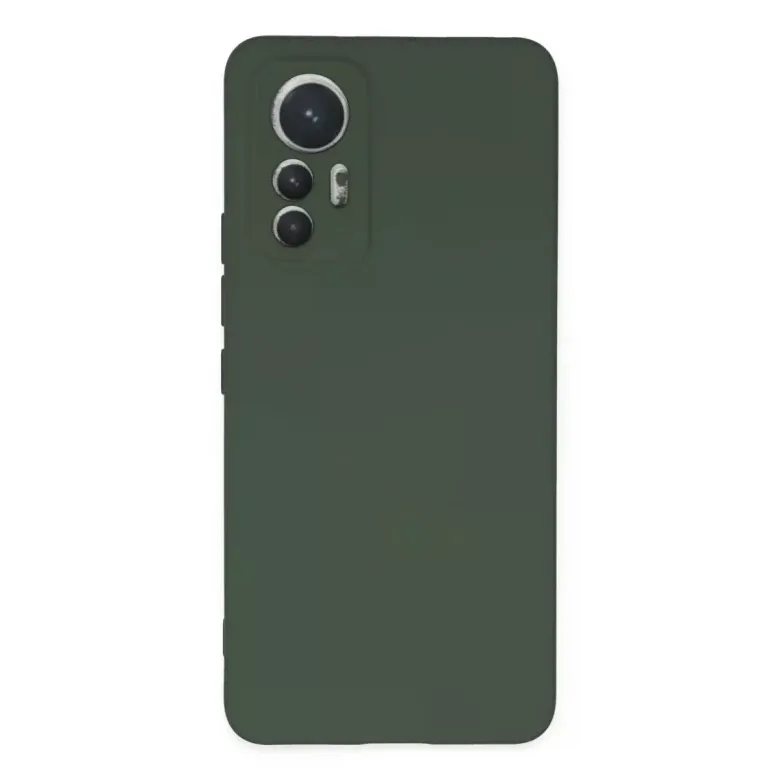 Xiaomi Mi 12 Lite Kılıf Nano içi Kadife Silikon - Koyu Yeşil