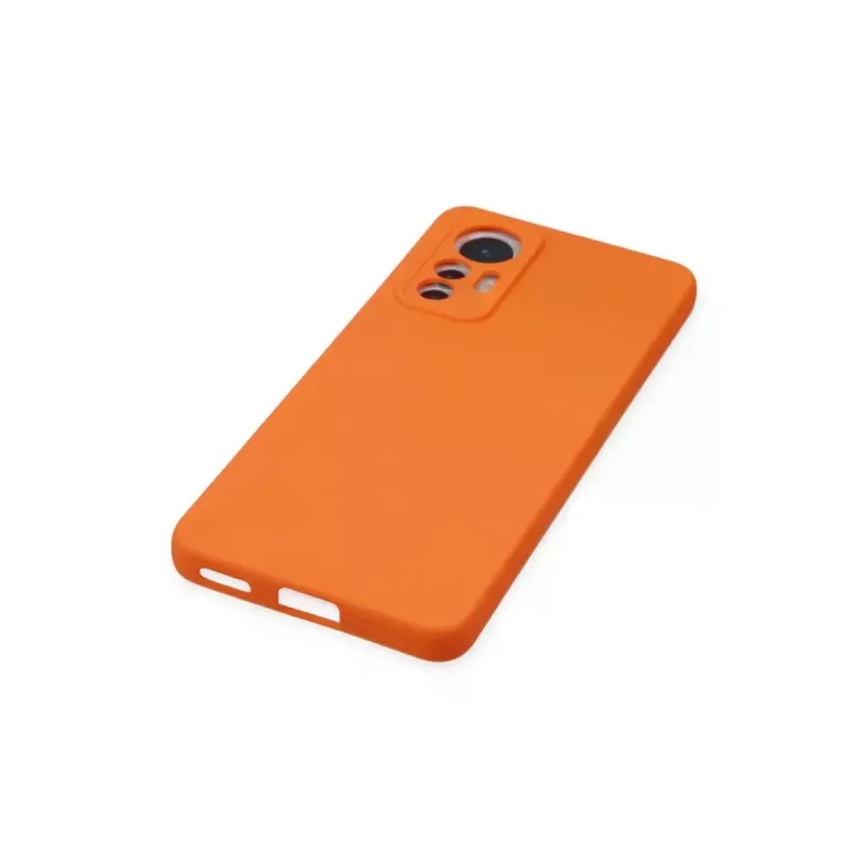 Xiaomi Mi 12 Lite Kılıf Nano içi Kadife Silikon - Turuncu