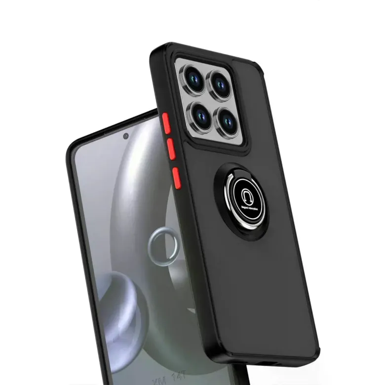 Xiaomi Mi 14t Montreal Yüzüklü Silikon Kapak - Lacivert