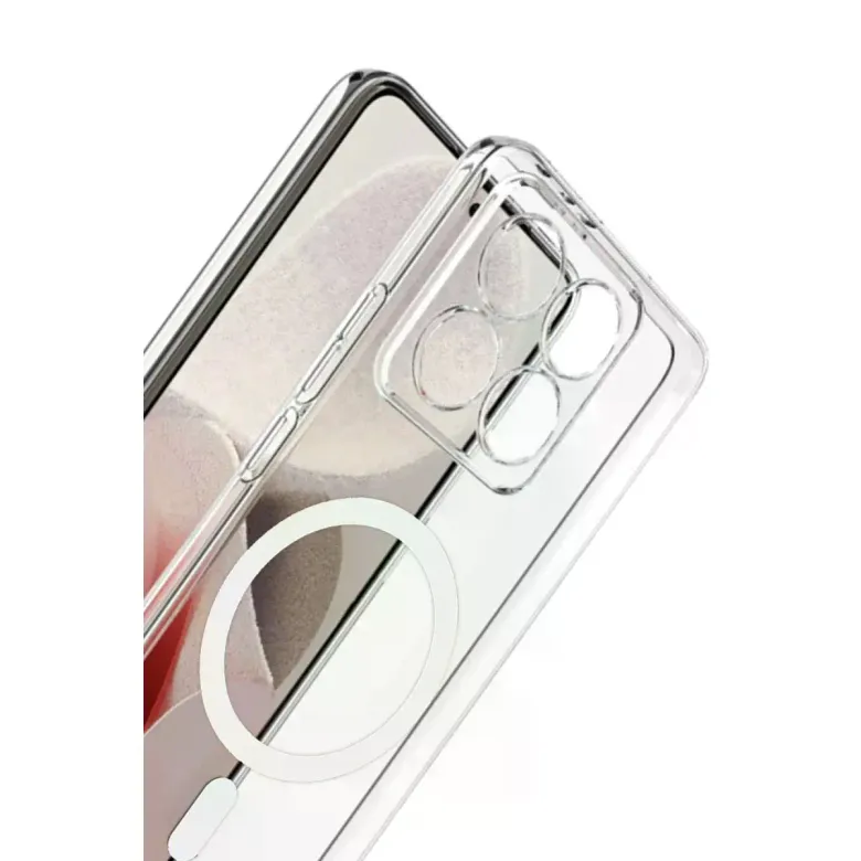 Xiaomi Mi 14t Pro Combo Sert Şeffaf Magsafe Kapak - Şeffaf