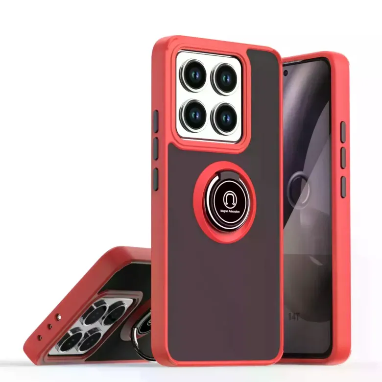 Xiaomi Mi 15 Kılıf Montreal Yüzüklü Silikon Kapak - Kırmızı