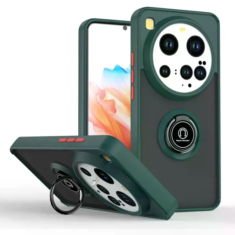 Xiaomi Mi 15 Ultra Kılıf Montreal Yüzüklü Silikon Kapak - Yeşil